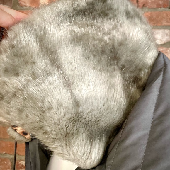 laundry by Shelli Segal grey/leopard winter coat - Picture 6 of 16